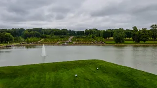 Baroque Park in Frederiksborg Castle in Hillerød, Near Copenhagen, Denmark