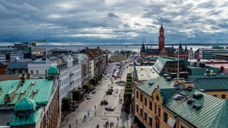 Le centre-ville de Helsingborg, Suède